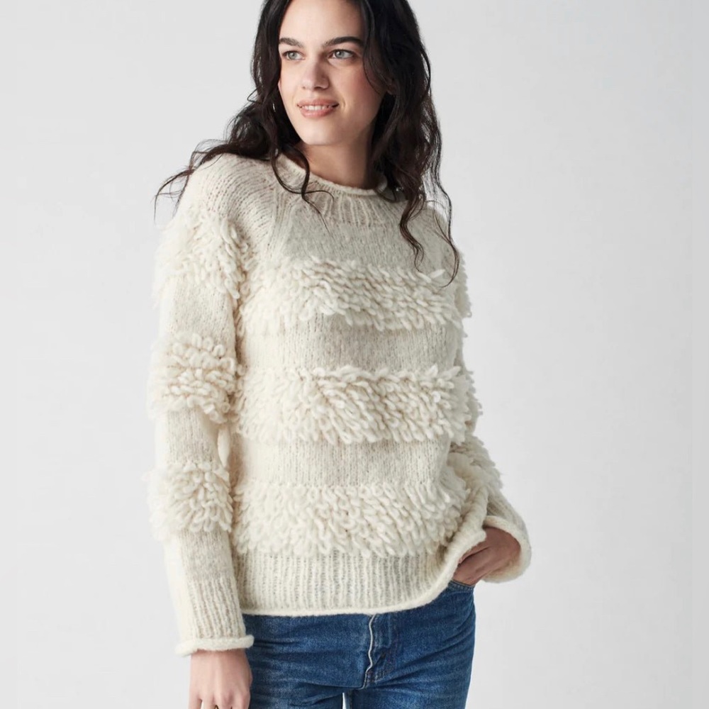NWT Faherty Alpaca Polly Sweater / Winter White S